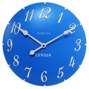 Nástěnné hodiny London Arabic 35 cm modré - NEXTIME