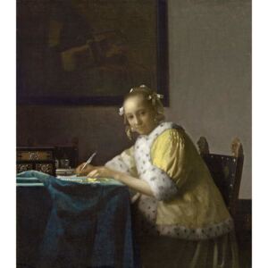 Obraz, Reprodukce - A Lady Writing, c. 1665, Jan (1632-75) Vermeer