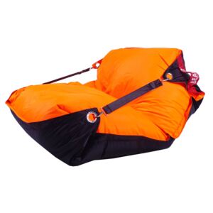Beanbag sedací pytel / vak 189x140 duo fluo orange - black (oranžový/černý)
