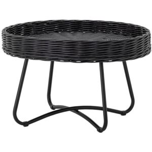 Černý ratanový konferenční stolek Bloomingville Hattie 60 cm