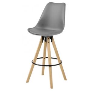 Barová židle Edima VI Grey / Base rubberwood
