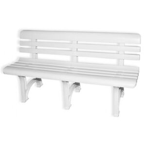 Derby OLYMPIA - PVC zahradní lavice 150 cm bílá