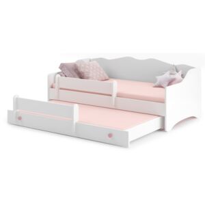 Dětská postel s přistýlkou 160x80 cm Mayen Růžová úchytka
