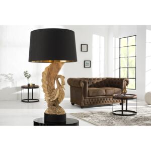 Exkluzivní stolní lampa labuť z akátového dřeva
