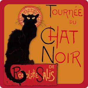 Skleněná podložka pod hrnec Kočka - Chat Noir