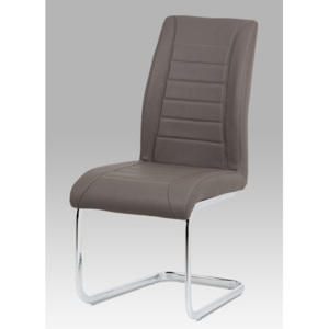 Autronic Jídelní židle, koženka cappuccino / chrom HC-375 CAP