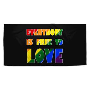 Ručník SABLO - Everybody is free to love 50x100 cm