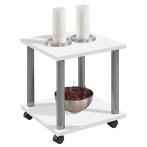 Přístavný stolek JANGO 11 bílá/kov