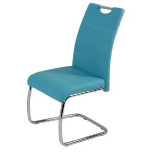 Jídelní židle FLORA S modrá, syntetická kůže