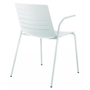 Židle Skinny 4 bílá podstava bílá s područkami