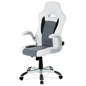 Kancelářská židle ROBERT bílá/šedá