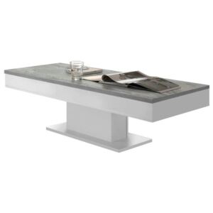 Konferenční stolek GRANNY 120 DUB bílá matná/beton