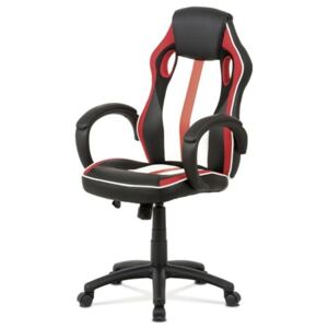 Kancelářská židle LAWRENCE červená/černá/bílá