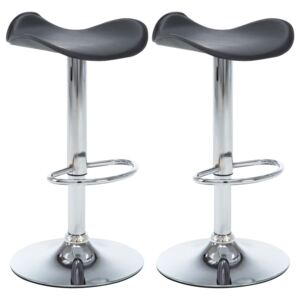 Otočné barové stoličky z umělé kůže 2 ks - černé | 45x44,5x85 cm