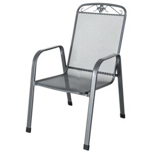 Stohovatelná židle SAVOY šedý kov