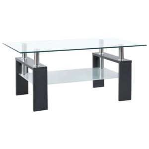 Konferenční stolek šedý 95 x 55 x 40 cm tvrzené sklo