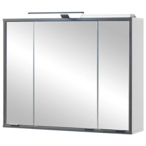 Zrcadlová skříňka NEWPORT bílá/antracitová