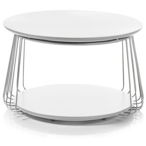 Přístavný stolek VENUTO bílá, 70 cm