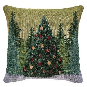 Návlek MOTIV vánoční strom zelenobílá 40 x 40 cm