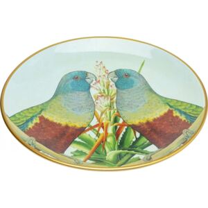 KARE DESIGN Dekorativní talíř Parrot Couple O41cm