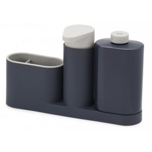 JOSEPH JOSEPH SinkBase™ Plus stojánek na mycí prostředky s dávkovačem mýdla, šedý
