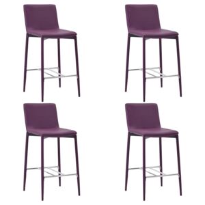 Barové židle 4 ks fialové umělá kůže