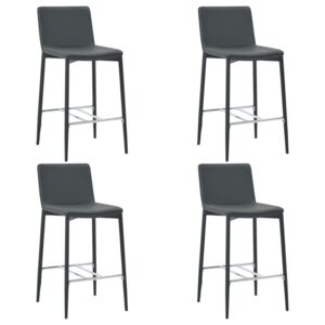Barové židle 4 ks šedé umělá kůže
