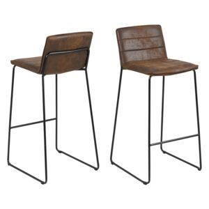 Designová barová židle Alberich hnědá
