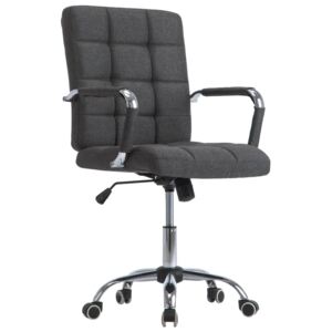 Kancelářská židle tmavě šedá textil