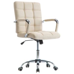 Kancelářská židle krémová textil