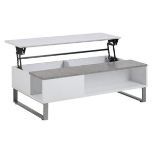Design Scandinavia Konferenční stolek Rosemary, 110 cm, bílá/beton