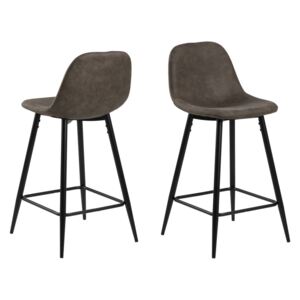 Designová barová židle Nayeli světle hnědá a černá 91 cm