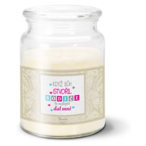 Svíčka SABLIO - Když Bůh stvořil rodiče 500 g