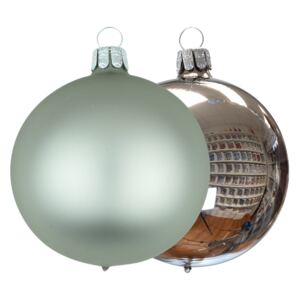 Vánoční koule šedá, matná a lesklá - Velikost 3 cm