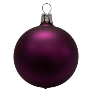 Vánoční koule tmavě fialová, matná - Velikost 3 cm