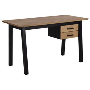 SCANDI Přírodní dřevěný pracovní stůl Hogg 130 x 60 cm