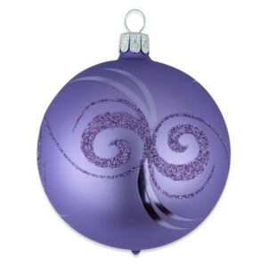 Vánoční koule světle fialová, spirálka