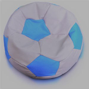 Fotbalový míč malý - sedací pytel šedá modrá