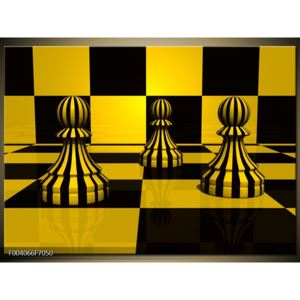 Obraz tří pěšců - žlutá, černá (F004066F7050)
