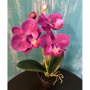 Animadecor Umělá rostlina - Orchidea mini fialová
