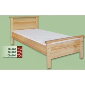 Dřevěná postel CLASSIC 70 z masivu borovice