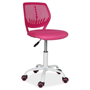Kancelářská židle XAVIER, 75-87x41x38x45-57, růžová