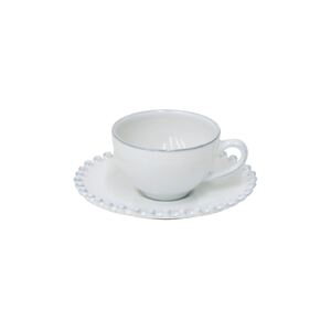 COSTA NOVA Hrneček na kávu s talířkem, Pearl, bílá,0,1l