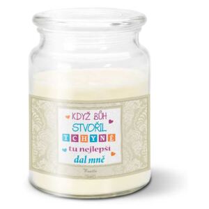 Svíčka SABLIO - Když Bůh stvořil tchýně tu nejlepší dal mně 500 g