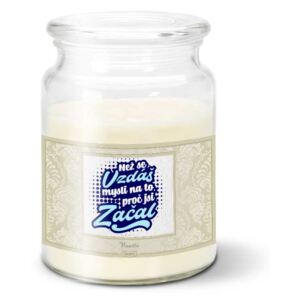 Svíčka SABLIO - Než se vzdáš, mysli na to, proč jsi začal 500 g