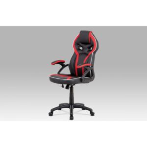 Dětská kancelářská židle KA-N662 RED černá / červená Autronic