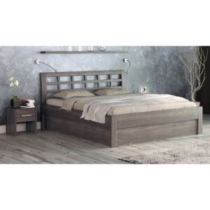 Dřevěná postel z masivu GEONA Buk postel s úložným prostorem 180x200cm - bukové dvoulůžko o šíři masivu 4 cm