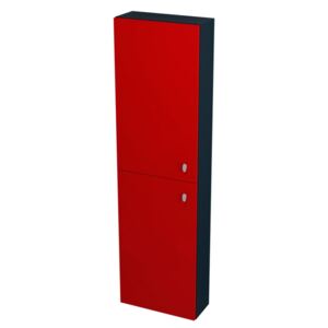 Sapho AILA skříňka vysoká 40x140x18cm, levá, červená/černá 55677