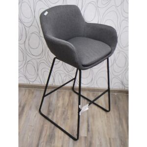 Barová židle BORRIS 19537A 100x50x50 cm textilie kov