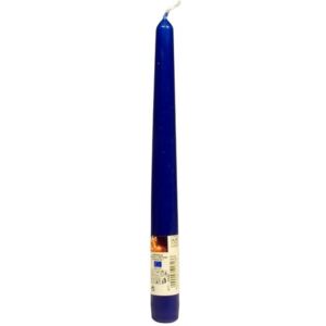 Kónická 22x240 tm. modrá svíčka ve fólii RAL